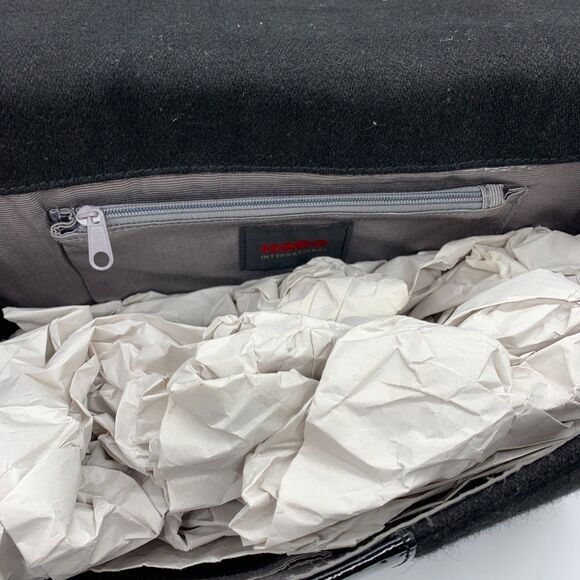 Hobo International Black Fabric Patent Leather Purse Handbag Flap Front - Picture 9 of 14